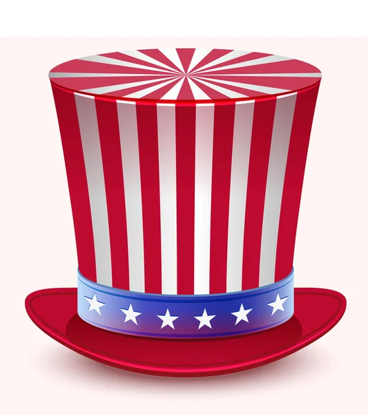 Día del Presidente. Cumpleaños de Washingtons. Tío Sams sombrero — Archivo Imágenes Vectoriales