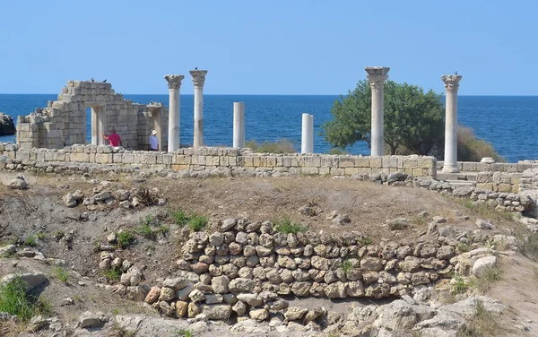 Alter griechischer chersonesus taurica in der Nähe von Sewastopol auf der Krim lizenzfreie Stockbilder