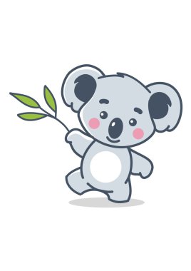 beyaz üzerine komik koala