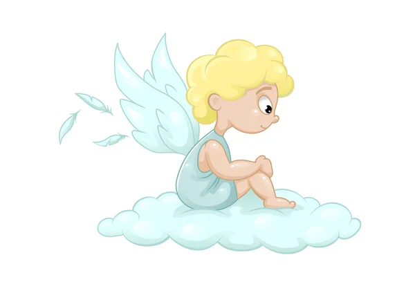 귀여운 작은 천사 — 스톡 벡터