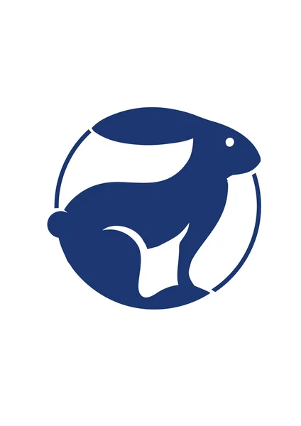Logo kelinci lucu - Stok Vektor