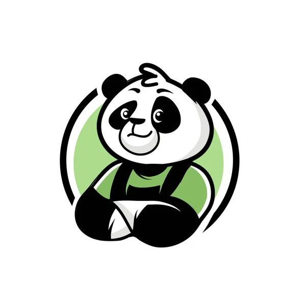 Colored Vector Icon Panda Workwear — Stock Vector