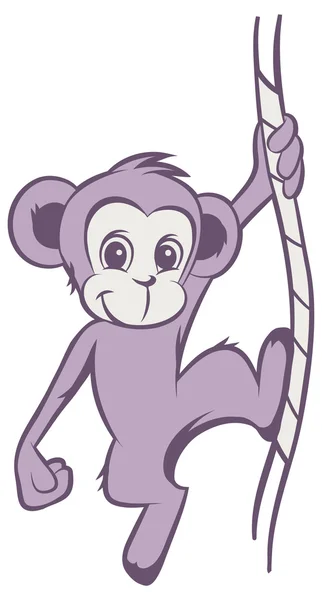 Смешная мультяшная обезьяна — стоковый вектор