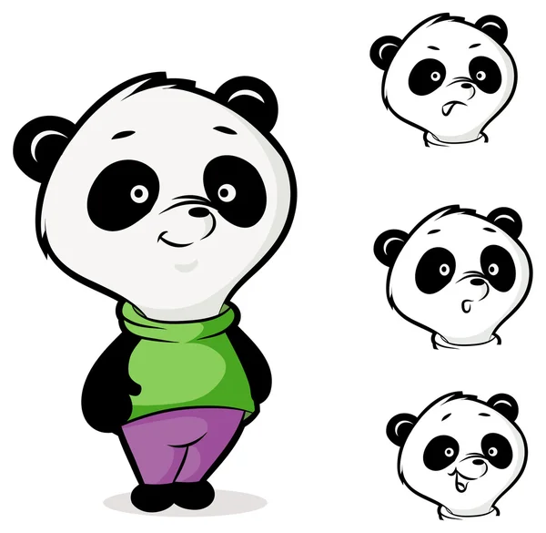 熊猫卡通人物 — 图库矢量图片