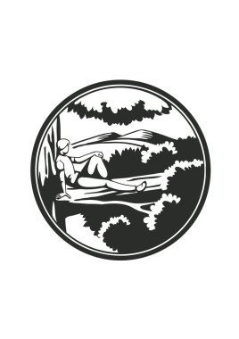 Adam ahşap üzerine