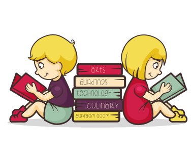 Kitap Okuyan Çocuklar