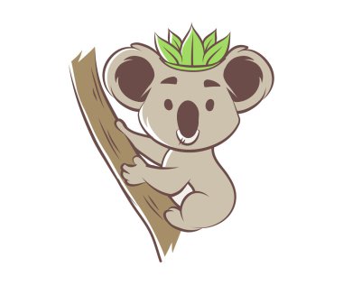 sevimli çizgi koala ayısı