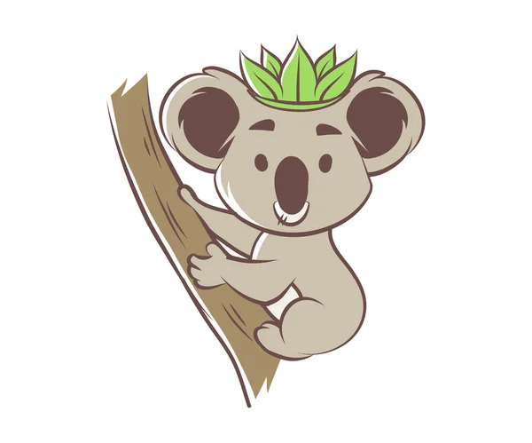 Roztomilý kreslený medvěd koala — Stockový vektor