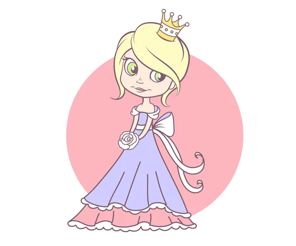 Όμορφη νεαρή πριγκίπισσα — Διανυσματικό Αρχείο