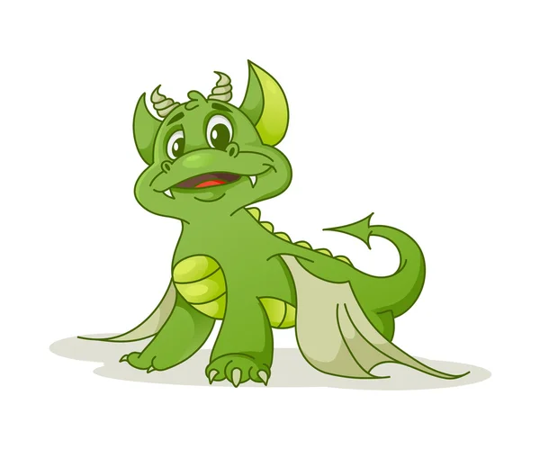 Cute cartoon dragon — Stock Vector