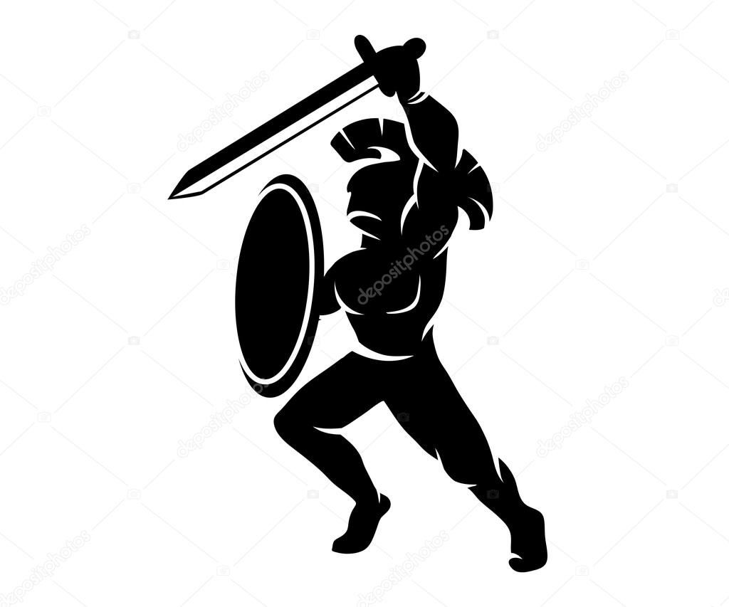 Roman soldier silhouette