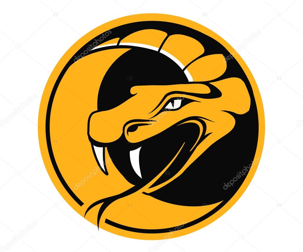 Viper round emblem, vector illustration
