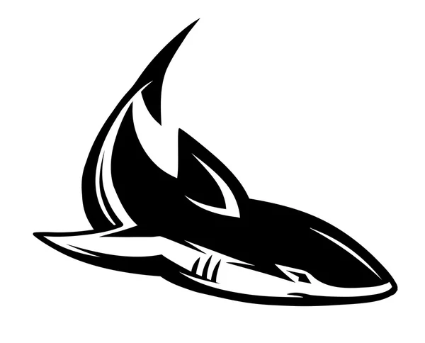 Tribal styl černý žralok — Stockový vektor