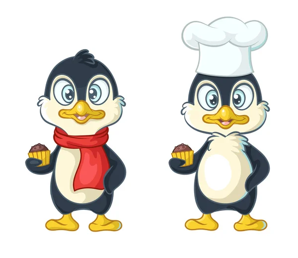 Twee schattige Penguins — Stockvector