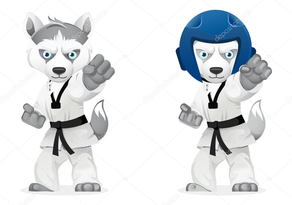 Dessin Animé Chiens Husky Image Vectorielle Veronichka