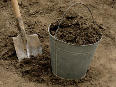 bucket full of ground clipart