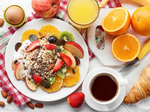 Gesunde Frühstückszutaten — Stockfoto