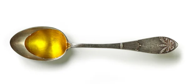 Spoon of cooking oil — Stock Photo, Image