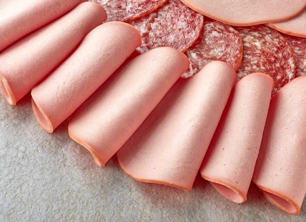 Various sausage slices — Stock Photo, Image