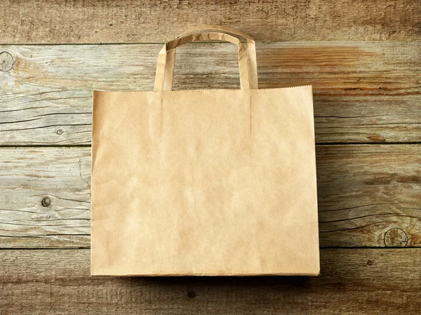 Natural paper shopping bag — Stock Photo, Image