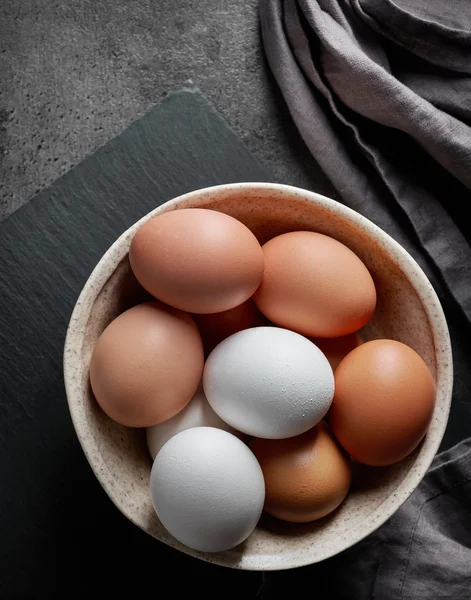 Mísy vajec — Stock fotografie