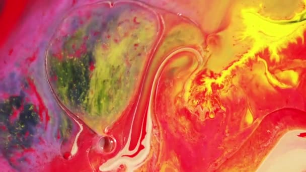 丙烯酸涂料的漂亮运动 — 图库视频影像
