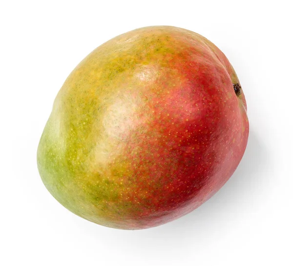 Νωπά Ωμά Φρούτα Μάνγκο Που Απομονώνονται Λευκό Φόντο Πάνω Όψη — Φωτογραφία Αρχείου