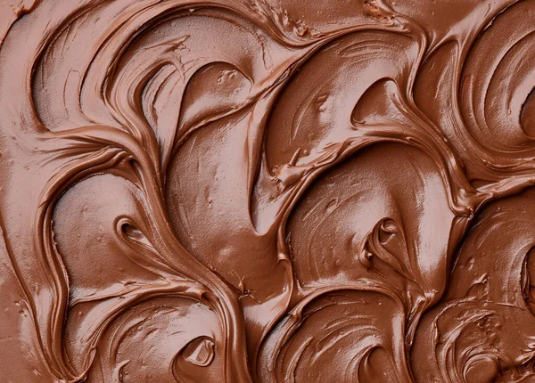 Olvasztott Csokoládé Textúra Felülnézet — Stock Fotó