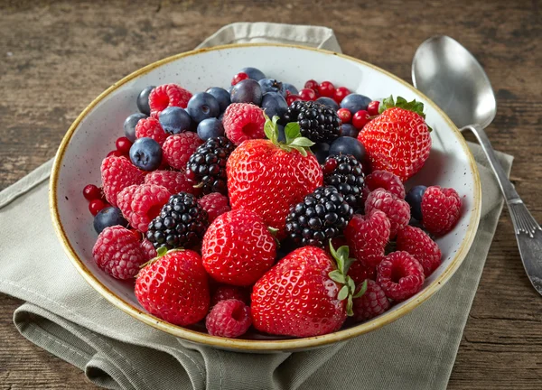 Bowl of fresh berries Stock Image