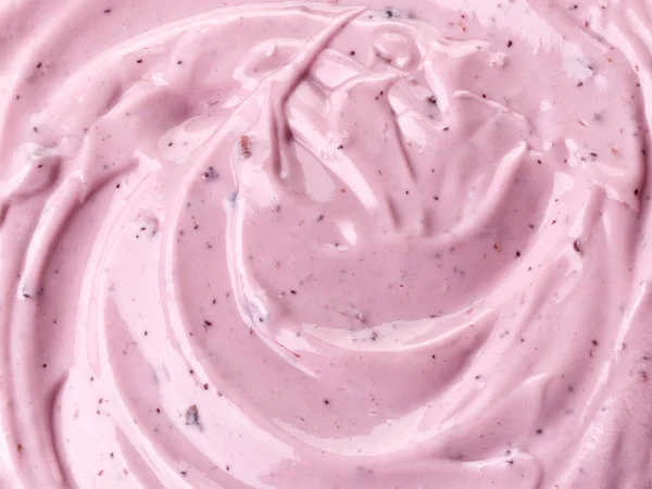 Růžové bobule jogurt — Stock fotografie