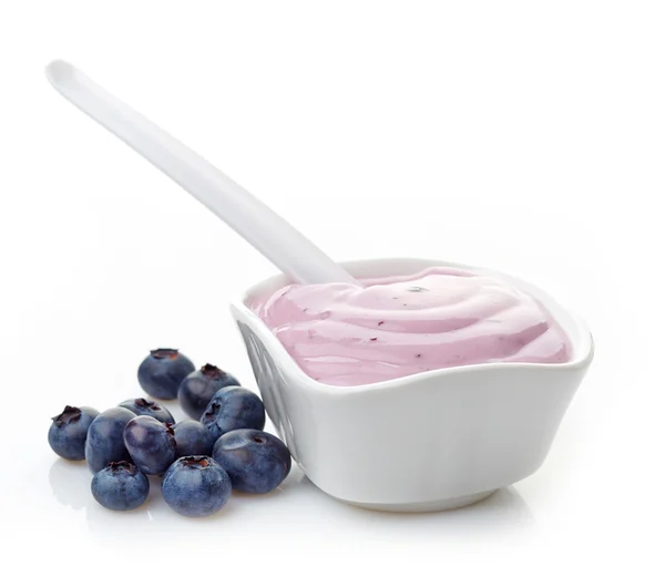 Bowl of yogurt — Stock Photo, Image