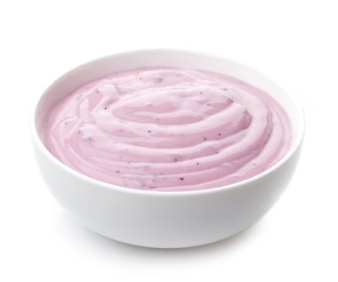 pembe böğürtlenli yoğurt kase