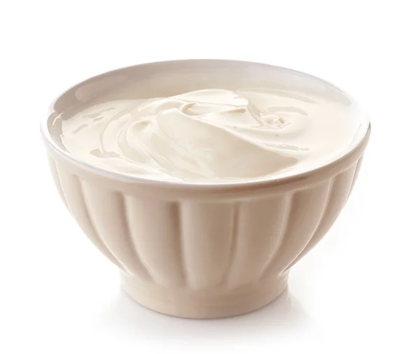 Bowl of greek yogurt — Stock Photo, Image