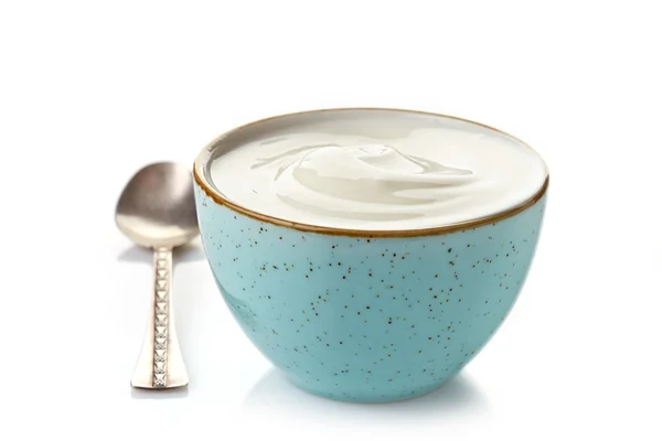 Bowl of greek yogurt — Stock Photo, Image