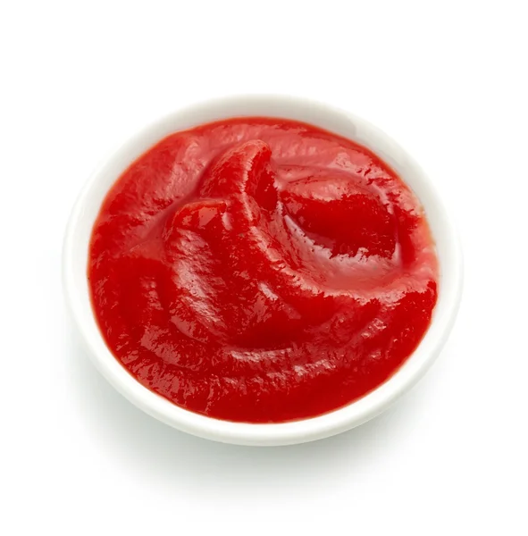 Tigela de molho de tomate ou ketchup — Fotografia de Stock