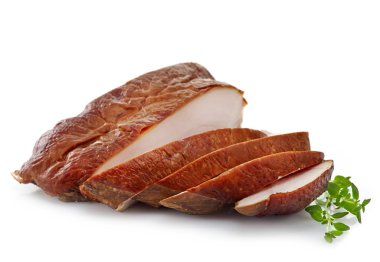 sliced smoked chicken breast clipart