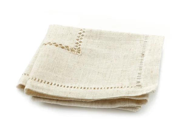 Folded linen napkin — Stock Photo, Image