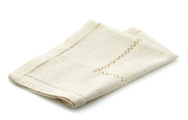 Folded linen napkin — Stock Photo, Image