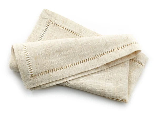 Folded linen napkin — Stock Photo, Image