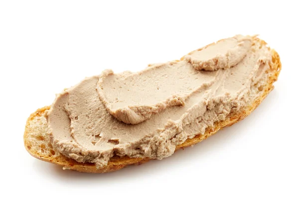 Pan con paté de hígado — Foto de Stock