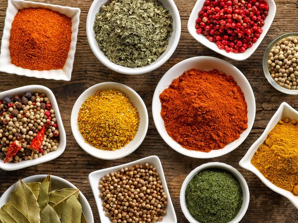 Various kinds of spices — Stock Photo, Image