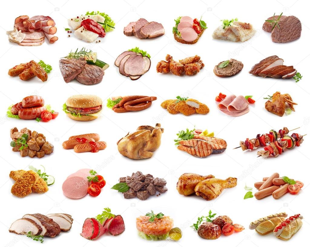 Various kinds of meat products