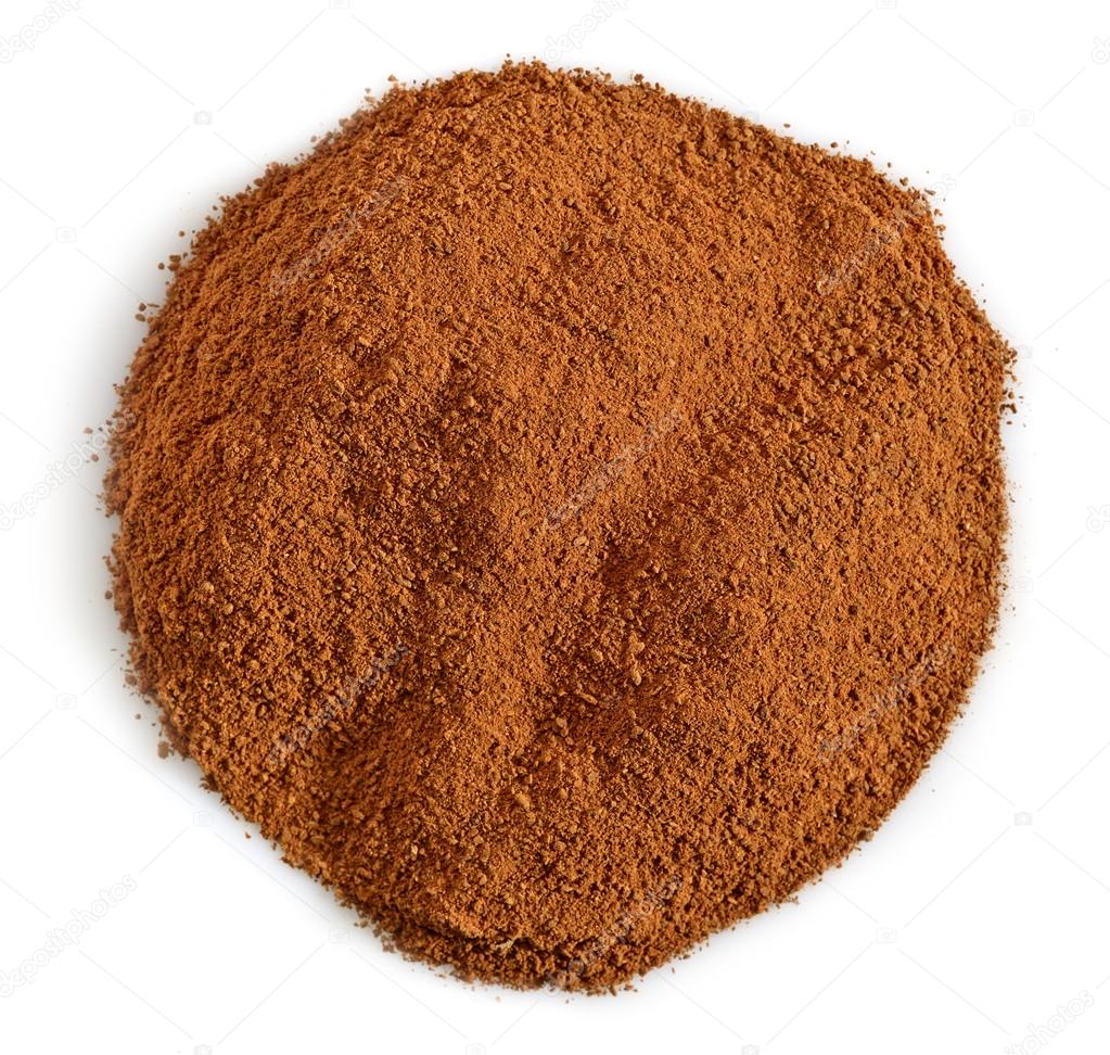 round cinnamon powder