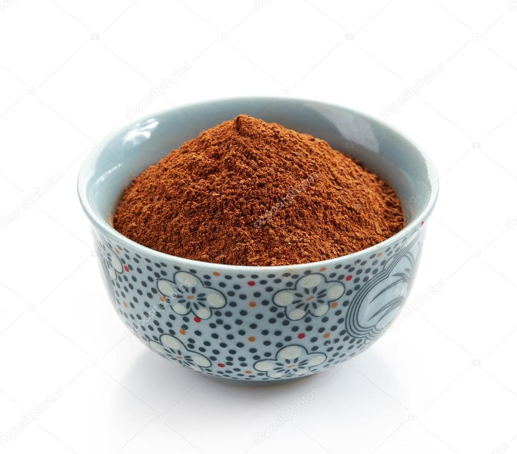 bowl of cinnamon powder