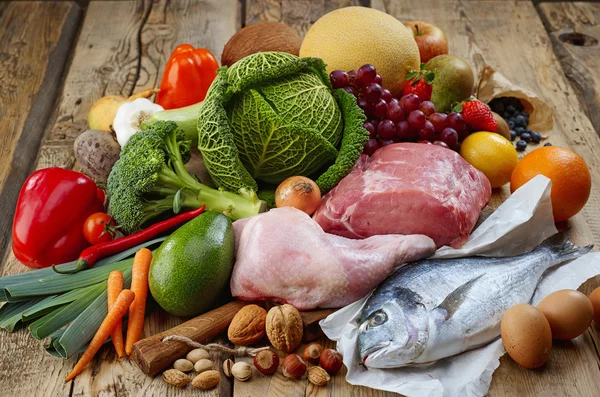 Paleo diyet ürünler — Stok fotoğraf