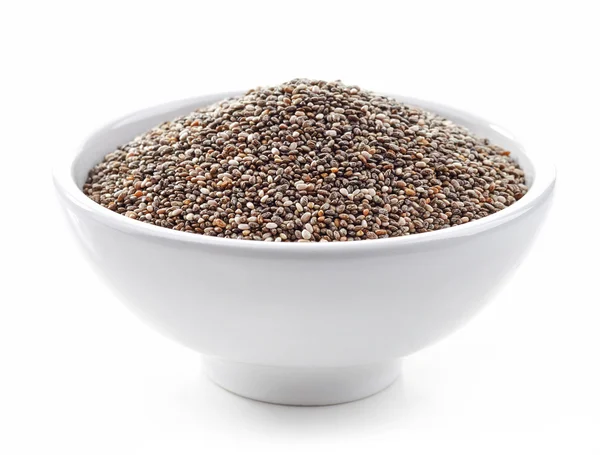 Bowl of chia seeds — Stock Photo, Image