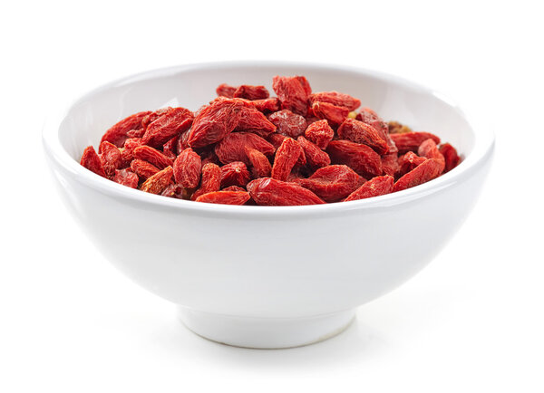 bowl of dried goji berries