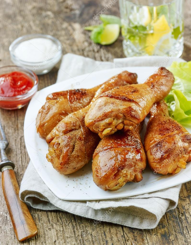 grilled chicken legs