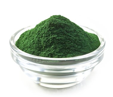 spirulina yosun toz kase