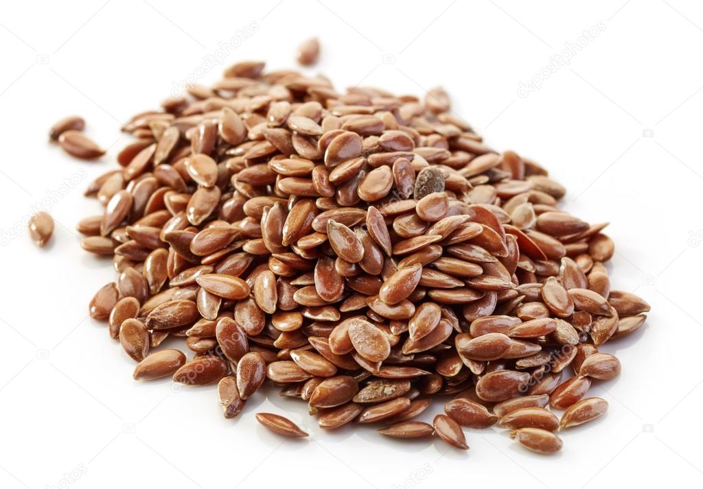 heap of flax seeds